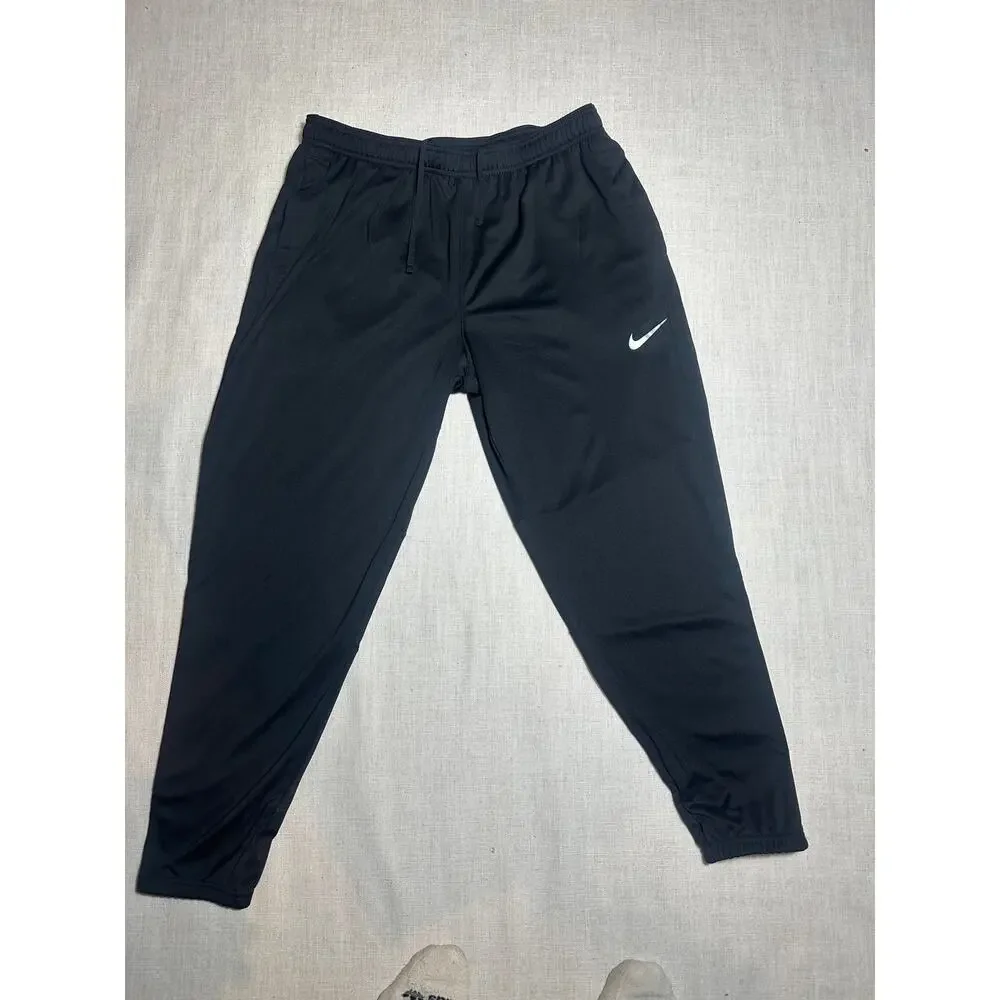 Nike Dri-FIT Running Jogger Pants Black Tapered Athletic Training Men's L